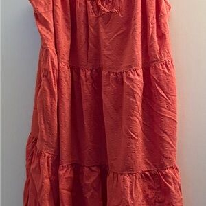 Women’s Old Navy Coral Mini dress with tiered body and spaghetti straps GUC